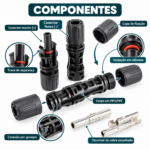 Conector Solar MC4 1500V DC 30A — Imagem 3