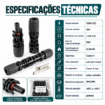 Conector Solar MC4 1500V DC 30A — Imagem 5
