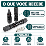 Conector Solar MC4 1500V DC 30A — Imagem 6