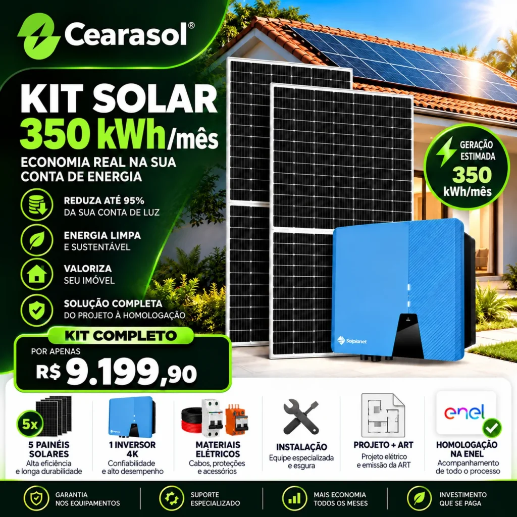 kit solar Ongrid 350 kwh
